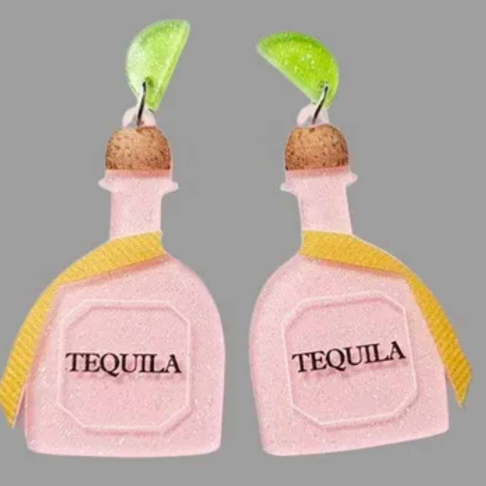 3/$25 Tequila bottle earrings